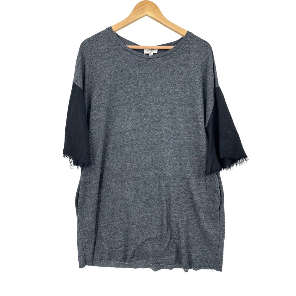 Umgee tunic‎ top dress Womens Size M Grunge Punik Edgy Dark Rough Hem